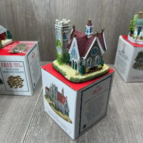 Liberty Falls Americana Collection 4-pc Miniature Village Buildings Vintage 1990 - Picture 10 of 11